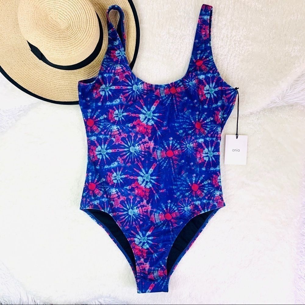 Onia Kelly Kaleidoscope Tie Dye One Piece Swimsuit